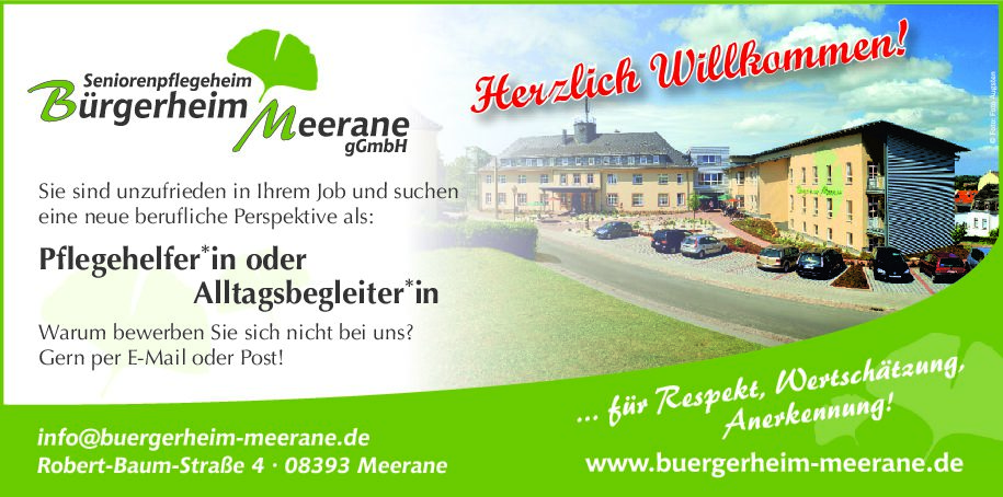 Bürgerheim Meerane – das Senioren- und Altenpflegeheim in Sachsen – Landkreis Zwickau