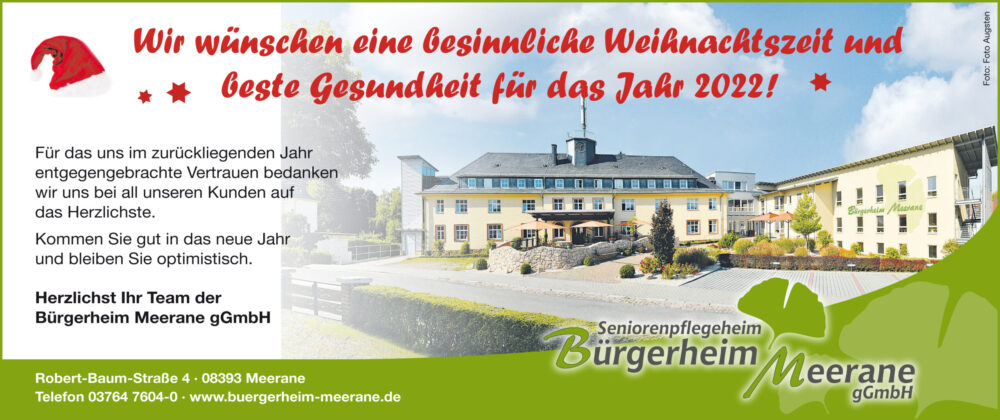 Bürgerheim Meerane – das Senioren- und Altenpflegeheim in Sachsen – Landkreis Zwickau